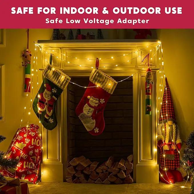 Joiedomi 1200 LED Christmas Lights Outdoor,394 FT Warm White Christmas Tree Lights with 8 Modes Timer, PVC Clear Wire String Lights with Reel for Indoor Outdoor Holiday Xmas Eve Night Decorations by GreenHaven Gardens