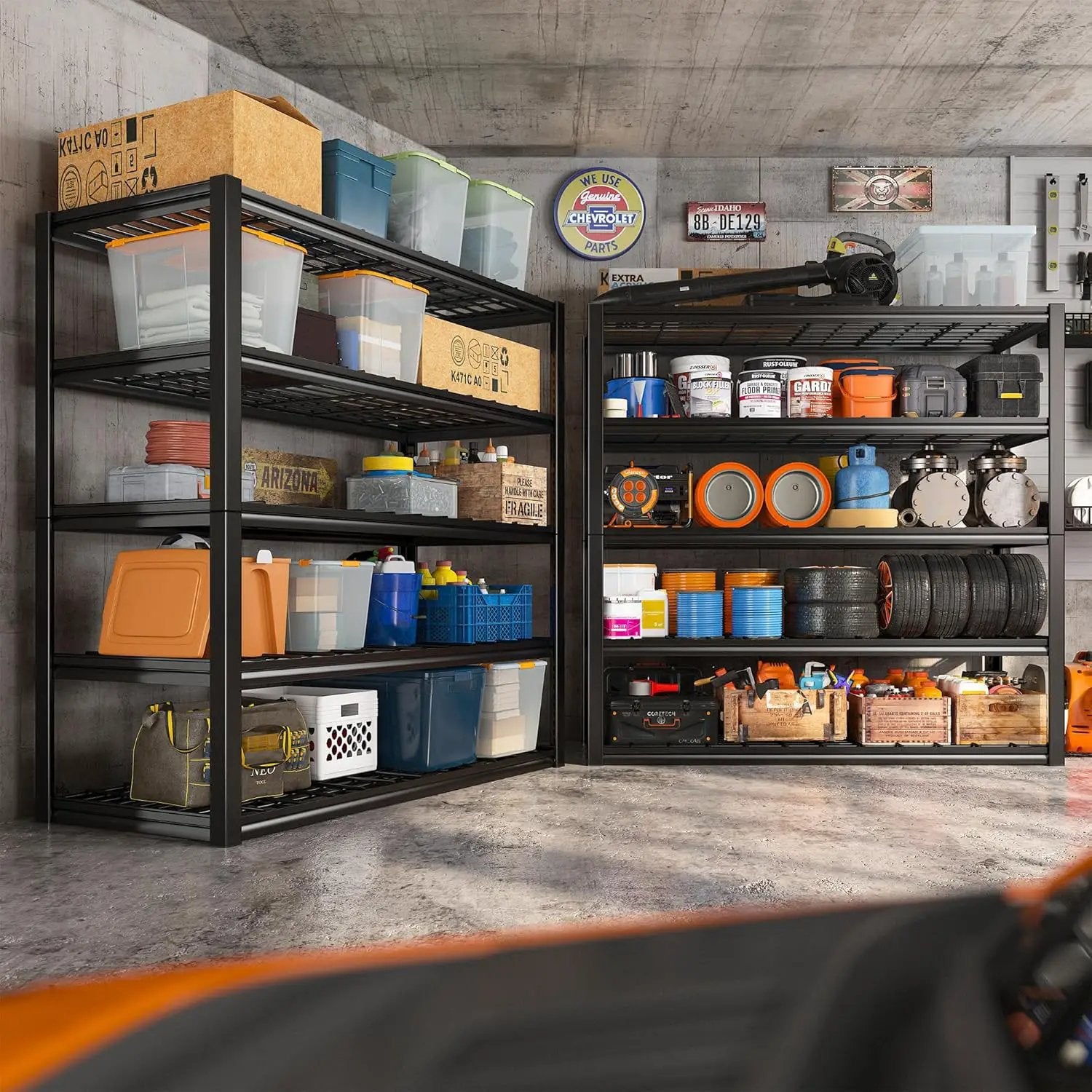 REIBII 48.2''W Garage Shelving Heavy Duty Metal Shelving 3000LBS Storage Shelves Adjustable Metal Shelves Industrial Garage Shelf for Warehouse Basement, 2 Pack by GreenHaven Gardens