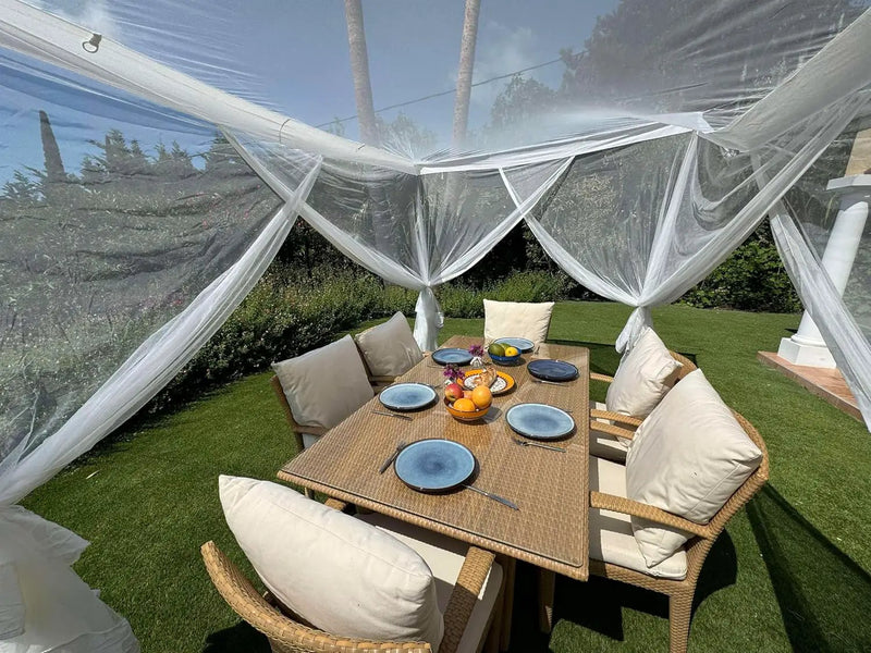 Mosquito Net for Patio 14.75 x 8.2 FT | Very Large Sizes & Fabric Designed for Outdoors | Insect House Screen Netting for Gazebo, Porch & Garden Terrace | White Outside Canopy Bug Protection by GreenHaven Gardens