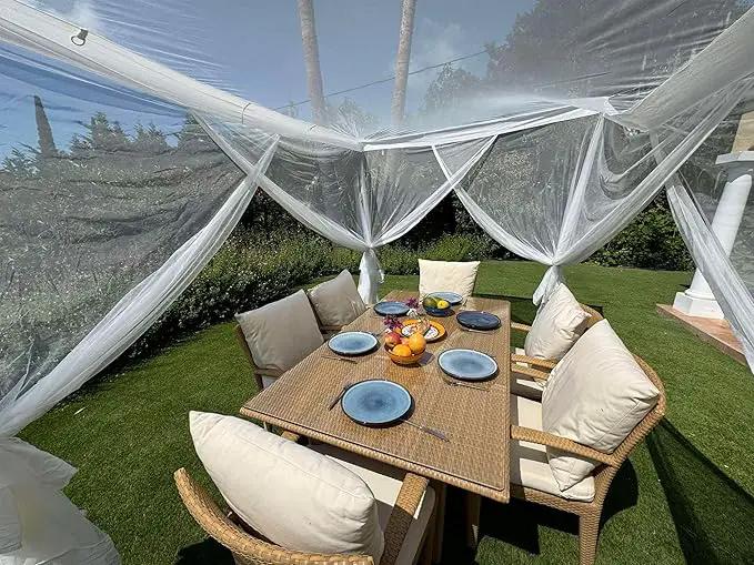 Mosquito Net for Patio 13 x 10 FT | Very Large Sizes & Fabric Designed for Outdoors | Insect House Screen Netting for Gazebo, Porch & Garden Terrace | White Outside Canopy Bug Protection by GreenHaven Gardens