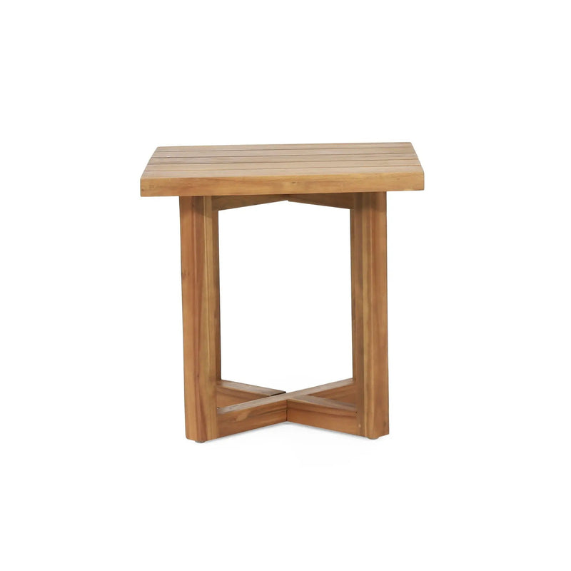 Ella - Square Side Table With Cross Stretcher Base by HouseOfZazla