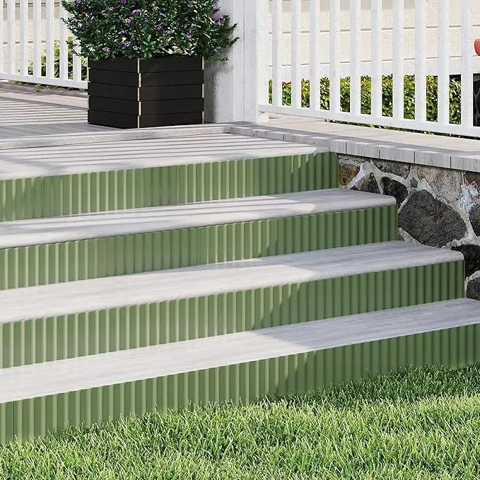 Metal Garden Edging Border, Corrugated Steel Landscaping, DIY for Lawn (Green, 10 Inch x 20FT) by GreenHaven Gardens