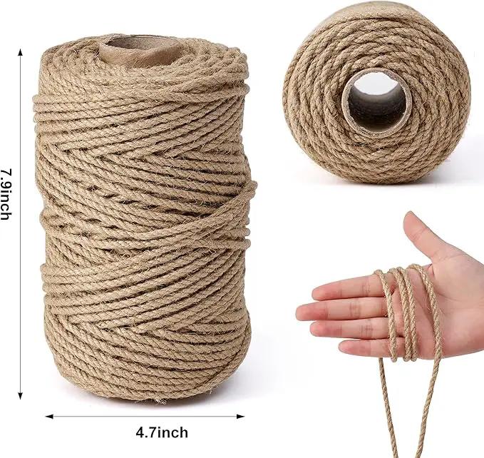 Natural Jute Twine,328 Feet 4mm Hemp Twine Rope for Gift Wrapping Craft Plant Garden Christmas Handmade Arts Decoration Packing String Home Decor by GreenHaven Gardens