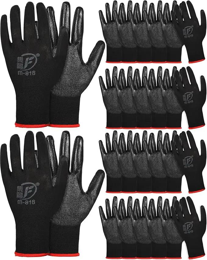 Nuogo 24 Pairs Gardening Gloves for Men Women Rubber Coated Landscaping Work Gloves Safety Work Construction by GreenHaven Gardens