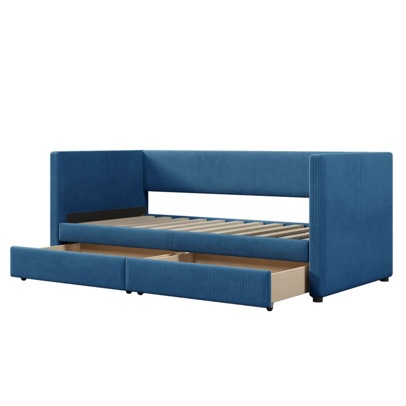 Daybed With Two Drawers And Wood Slat by Unique Piece Furniture