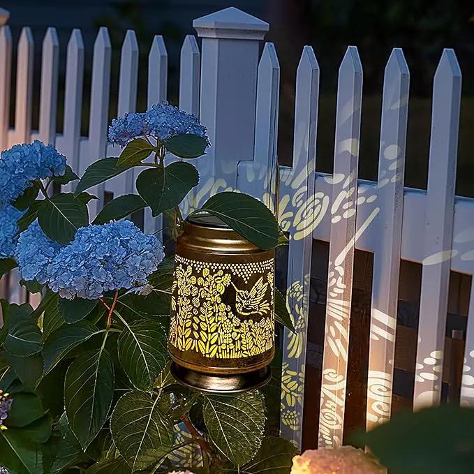 KY&BOSAM Fly Hummingbird Solar Lanterns Outdoor Waterproof Hanging Solar Lights Christmas Gifts for Women Men Metal Bird Decoration LED Solar Lantern Garden Decor for Yard,Tabletop,Pathway,Landscape by GreenHaven Gardens