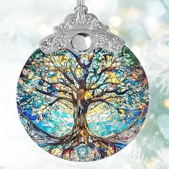 Tree of Life Stained Glass Suncatcher - Holidays & Christmas Tree Ornament, Decor & Gifts by GreenHaven Gardens