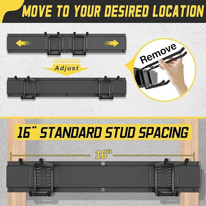 Garage Wall Organizer,12Pack Carries 600 lbs,Garden Tool Organizer 49.5in With Large Storage Space,Easy Assembly, Sturdy Design,for Efficient Tool Storage Garage Organization by GreenHaven Gardens