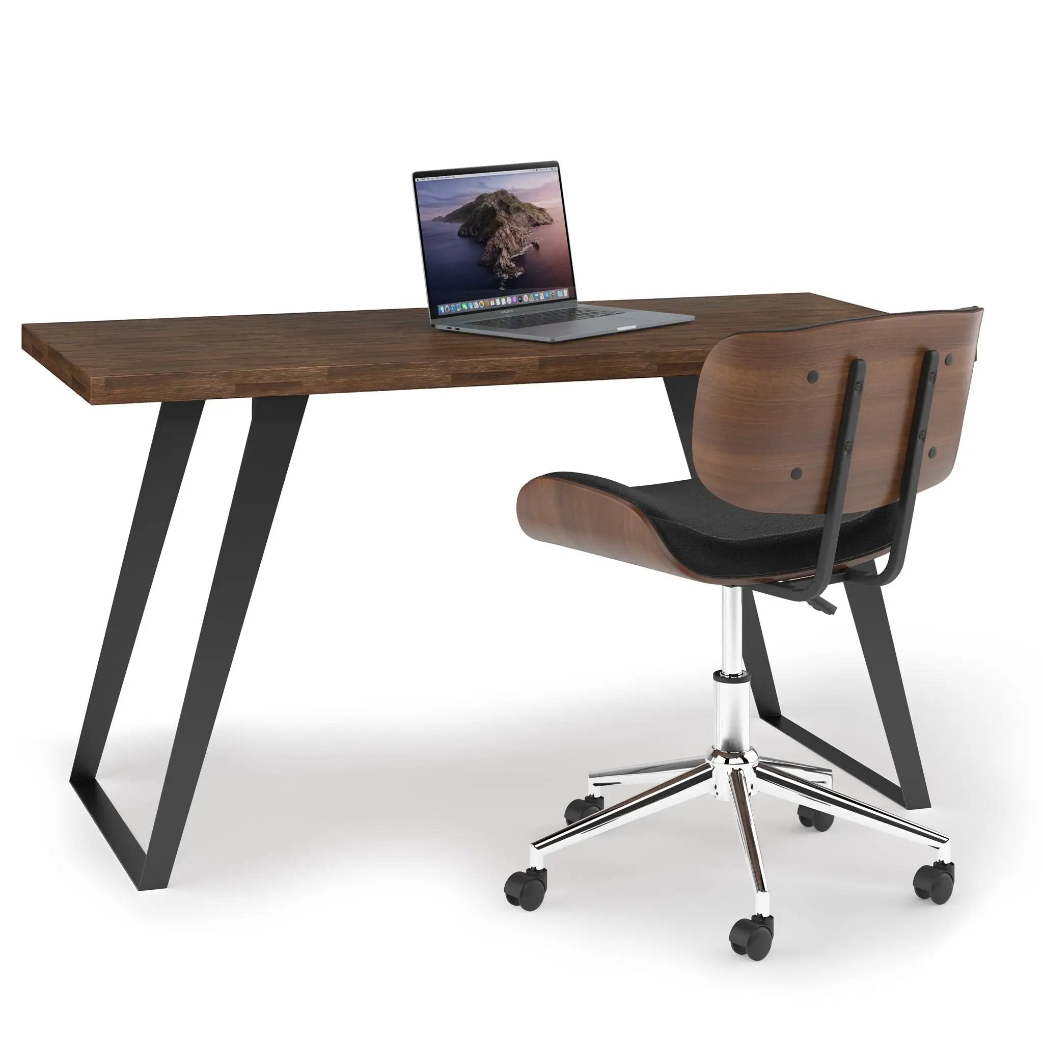 Lowry - Flat Top Desk - Rustic Natural Aged Brown by Unique Piece Furniture