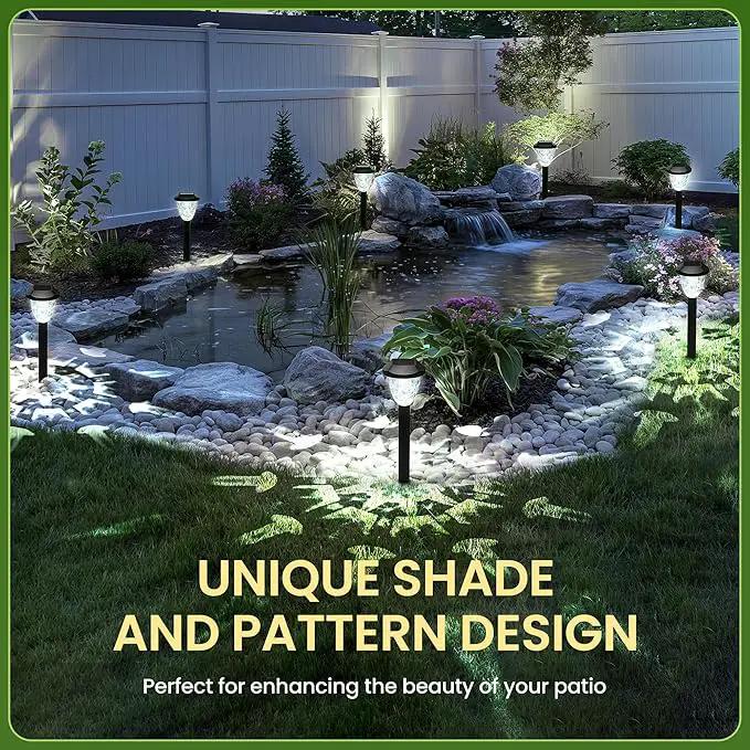 Solar Outdoor Lights Waterproof,Solar Pathway Lights Outdoor with Great Pattern, Auto On/Off Garden Decor for Outside Garden Walkway Driveway Pathway(16 Pack) by GreenHaven Gardens