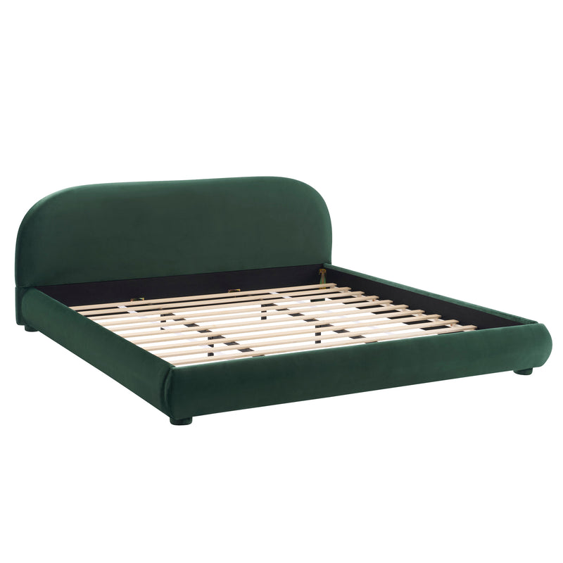 Dark Green Velvet Bed Frame by HouseOfZazla