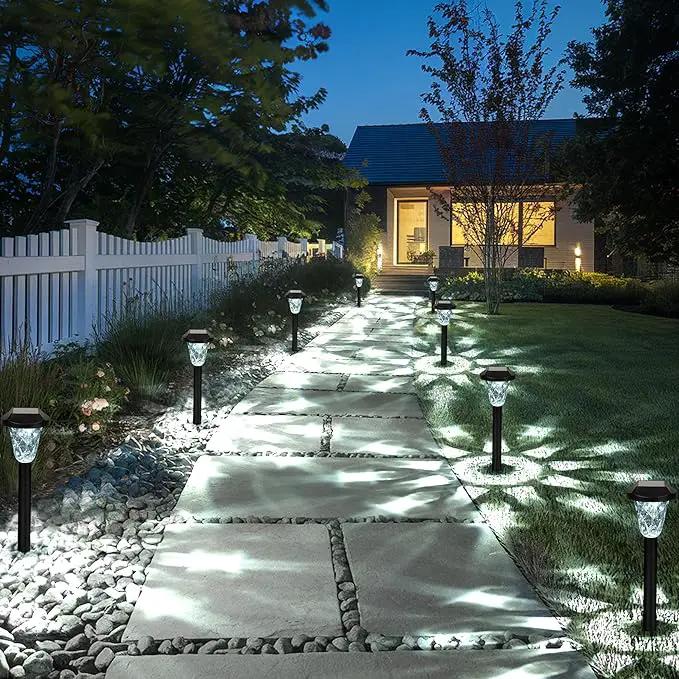 GIGALUMI Solar Outdoor Lights,Solar Lights Outdoor Waterproof 8 Pack,Cool White Pathway for Outside, Powered Garden Decoration for Pathway,Patio,Lawn,Yard by GreenHaven Gardens