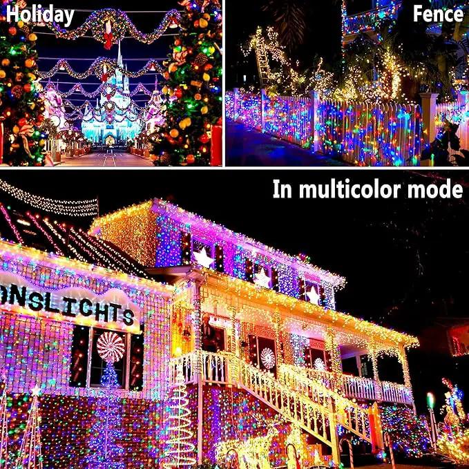 KNONEW 403FT 1000 LED Christmas Lights Color Changing Outdoor String Lights with 11 Modes & Timer Fairy Light Plug in Waterproof Fairy Lights for Xmas Yard Tree Wedding Party(Warm White to Multicolor) by GreenHaven Gardens