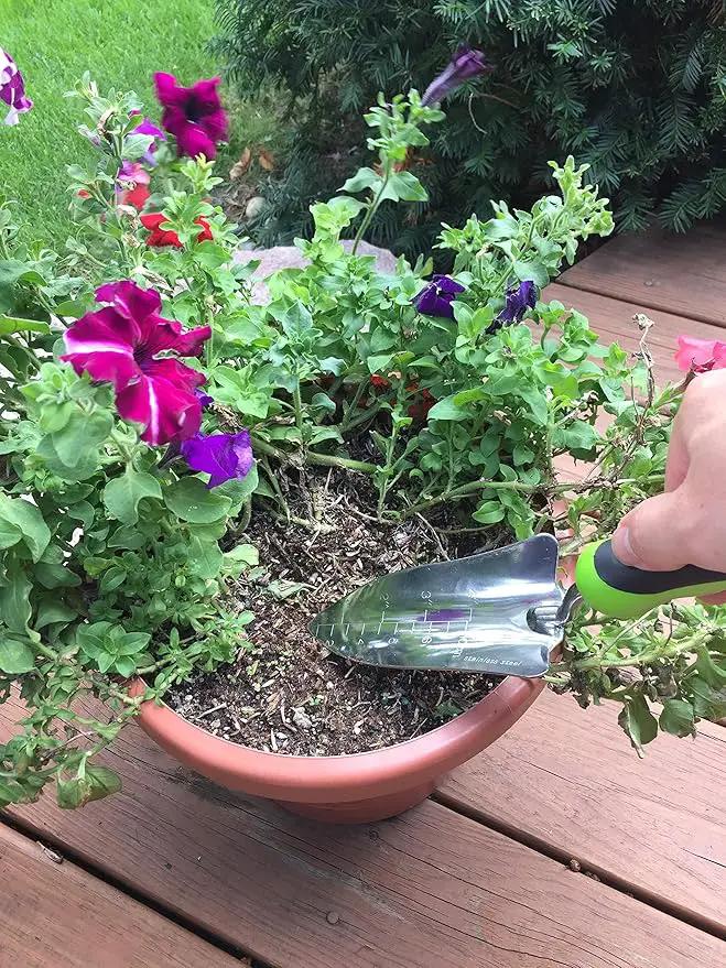 Garden Guru Transplanter Trowel Shovel - Stainless Steel - Rust Resistant - Ergonomic Grip - Perfect Hand Shovel Tool for Gardening Weeding Transplanting and Digging in Garden Beds by GreenHaven Gardens