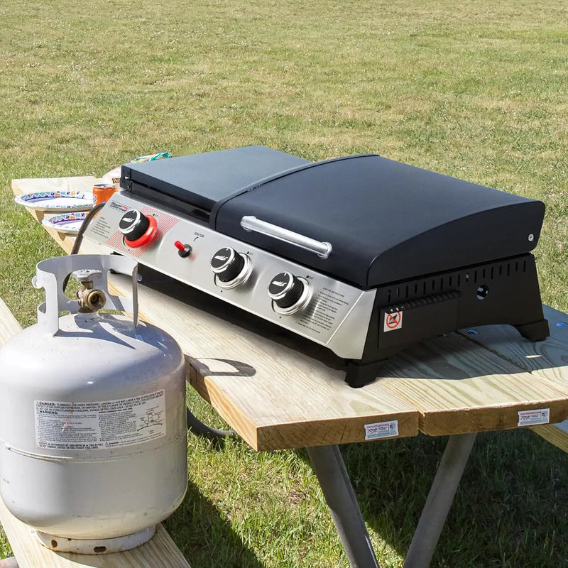 Royal Gourmet PD1305H 3 Burner Propane Gas Grill and Griddle Combo with Lid, 3-in-1 Grill Griddle Combo with 29,000 BTUs Output for Outdoor Cooking, 364 Sq. In. Cooking Area, Silver & Black by GreenHaven Gardens