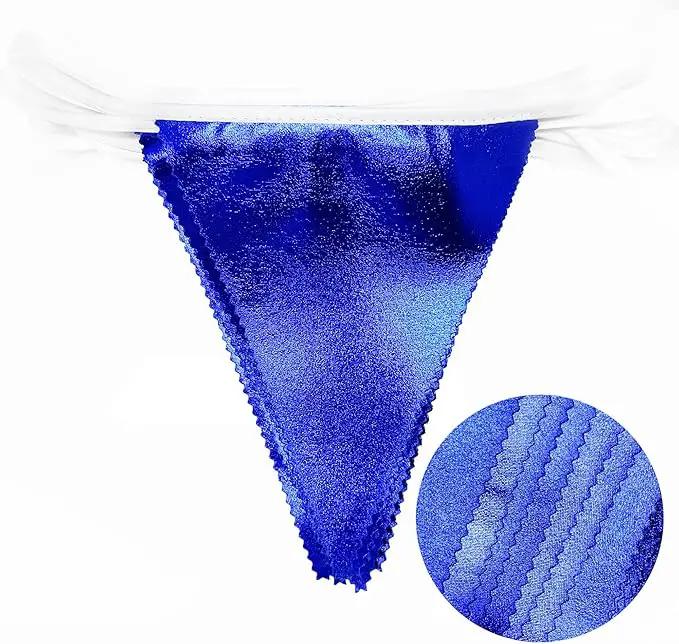 Royal Blue Party Decoration Navy Blue Triangle Pennant Banner Flag Dark Blue Metallic Fabric Bunting Garland for Graduation Wedding Retirement Bridal Shower Birthday Nautical Ahoy Achor Party Supplies by GreenHaven Gardens