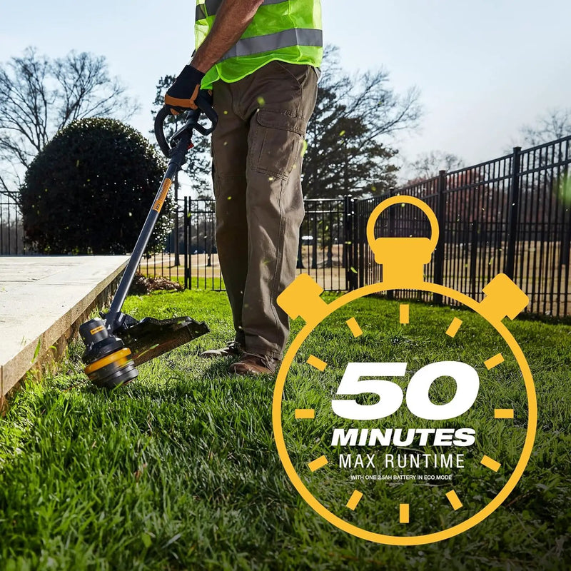 Cat DG610 60V 15” Brushless String Trimmer Cordless with Dual Line Bump Feed Head, Edger with Quick Line Load, Weed Trimmer with ECO Mode for Extended Runtime – Battery & Charger Included by GreenHaven Gardens