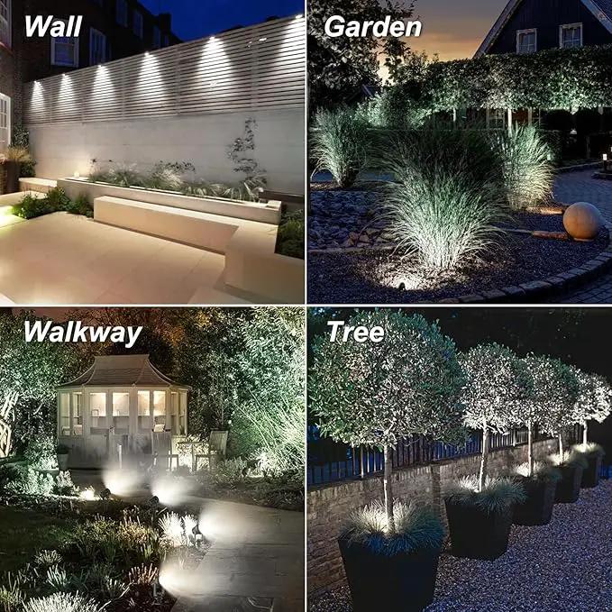 Solar Spot Lights Outdoor, Solar Landscape Spotlights IP65 Waterproof 9.8ft Cable, Dusk to Dawn Solar Uplights for Tree Garden Yard Driveway Porch Walkway Pool (6-in-1, 6000K Cold White) by GreenHaven Gardens