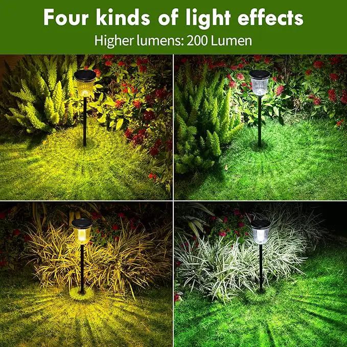 Outside Lights for Yard 6 Pack, Super Bright Solar Pathway Lights Outdoor Waterproof,Up to 14 Hrs Auto On/Off Solar Garden Lights, Solar Powered Landscape Lighting for Path Yard Garden Walkway by GreenHaven Gardens