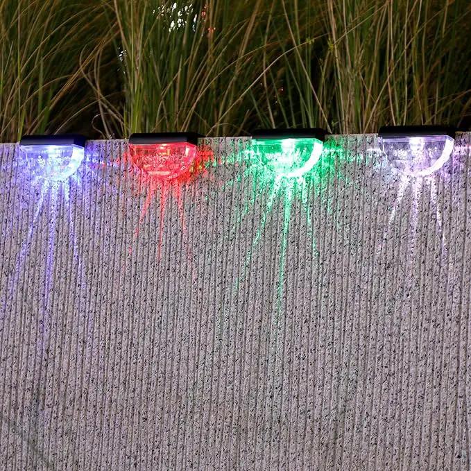 8 Pack Solar Deck Lights Outdoor, Solar Step Lights Waterproof for Outside, Yard, Patio, Garden, Pool, Railing, Stairs, Fence (Color Changing) by GreenHaven Gardens