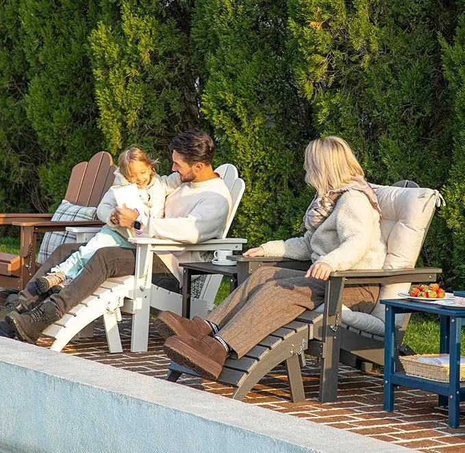 KINGYES Folding Adirondack Ottoman Set of 2 for Adirondack Chair, Grey by GreenHaven Gardens