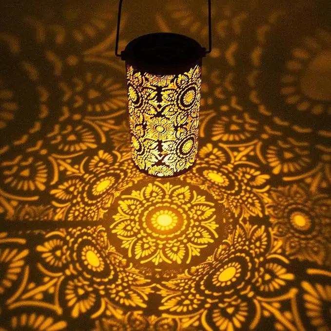 Solar Lanterns Outdoor Hanging Lantern Lights,Sunflower Metal Decor Lanterns-Waterproof LED Decorative Light for Garden Patio Yard Lawn Backyard Front Porch as Gifts for Mom Grandma Women by GreenHaven Gardens