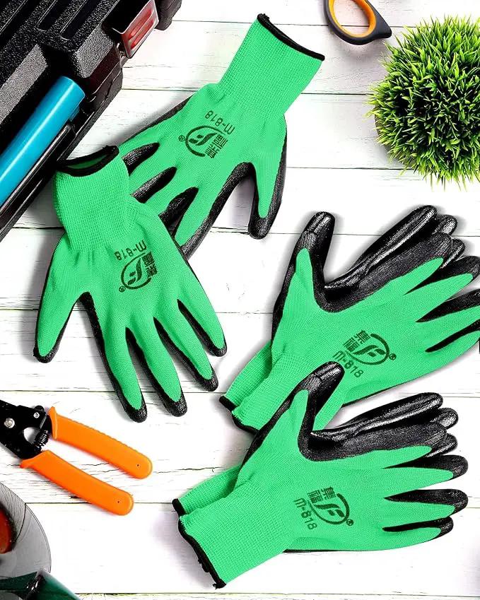 Nuogo 24 Pairs Gardening Gloves for Men Women Rubber Coated Landscaping Work Gloves Safety Work Construction by GreenHaven Gardens