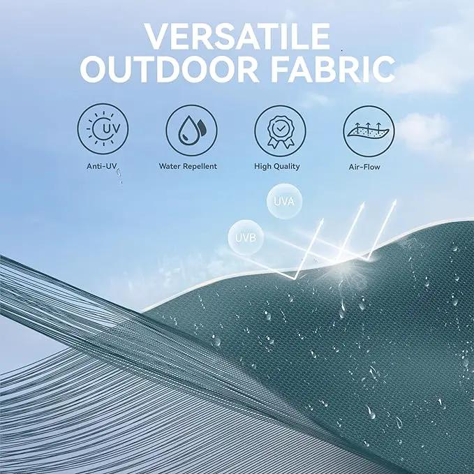 GREEN PARTY 10ft Outdoor Patio Umbrella, Auto-Tilt Market Table Umbrellas with Crank, 8 Sturdy Ribs & 1.5" Pole UV Protection for Garden Deck Backyard Pool by GreenHaven Gardens