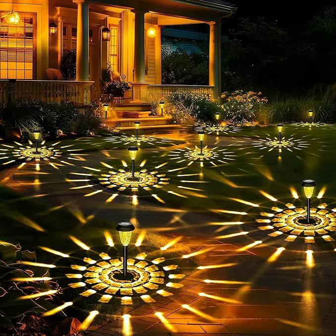 GIGALUMI 12 Pack Solar Light Outdoor Waterproof, Warm White Pathway Lights Solar Powered, Landscape Lighting, Garden Lights for Decor, Patio, Garden, Yard, Pathways, Walkway by GreenHaven Gardens