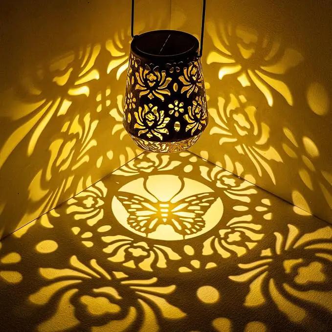Solar Lanterns Outdoor Decor Waterproof,2Pack Flower Hanging Gifts for Women, Mom, Solar Garden Lights Metal Decoration for Outside,Yard, Patio,Garden,Porch,Pool by GreenHaven Gardens