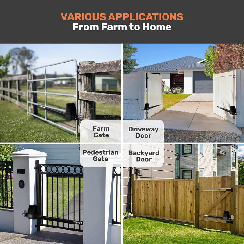 TMT Beagle Dual Automatic Gate Openers Up to 16ft and 800lb Heavy Duty Swing Gate, Gate Opener with Remote Control Kit, Electric Gate Opener for Driveway with Powerful Motor (APP Compatible) by GreenHaven Gardens