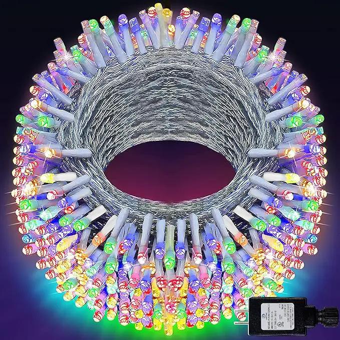 KNONEW Outdoor Christmas Lights 300 LED 99ft String Lights 8 Modes & Time Memory Fairy Light Plug in Waterproof LED String Lights for Xmas Yard Tree Wedding(Multicolor) by GreenHaven Gardens