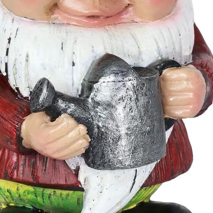 Exhart Garden Gnome, Red Hat Garden Statue Sculpture with Watering Can, Outdoor Lawn and Yard Decoration, 5 x 5 x 12.5 Inch by GreenHaven Gardens