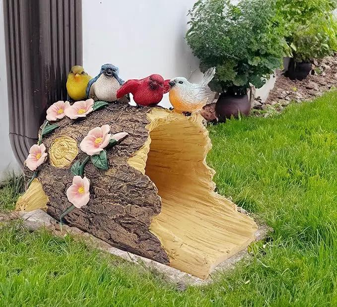Bird Statues Gutter Downspout Extension Statues Garden Decoration,Resin Statue Outdoor Decor,Animal Downspout Diverter,Decorative Gutter Extension,3"×3" Downspout Extender Diverter Splash Block by GreenHaven Gardens