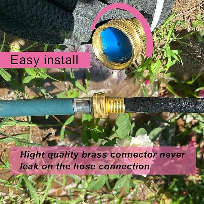 Rubber Soaker Hose, 1/2 inch, 100ft Garden Hose for Irrigation,Water-Saving up to 70%, Brass Connector Leak-Proof, Heavy-duty Hose, Watering for Trees,Lawns, Vegetables and Flowers. by GreenHaven Gardens