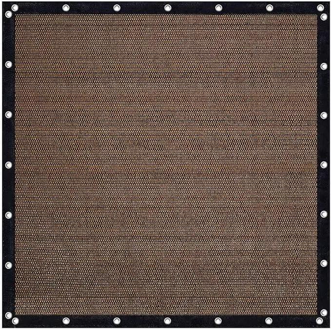 VICLLAX Shade Fabric Sun Shade Cloth Privacy Screen with Grommets for Patio Garden Pergola Cover Canopy 10x10 FT, Mocha by GreenHaven Gardens