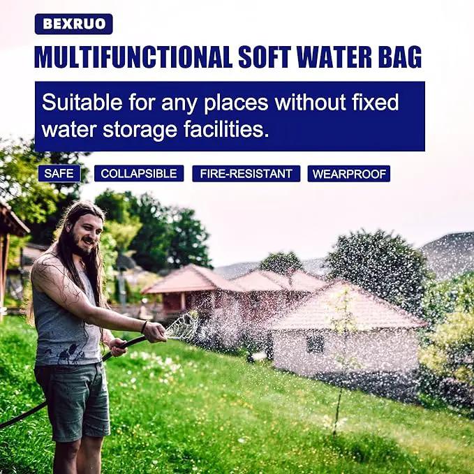 30Gal Portable Water Storage Bladder, Foldable Large Capacity Container Water Tank, Agricultural Irrigation, Camping, Firefighting, Outdoor Household Water by GreenHaven Gardens