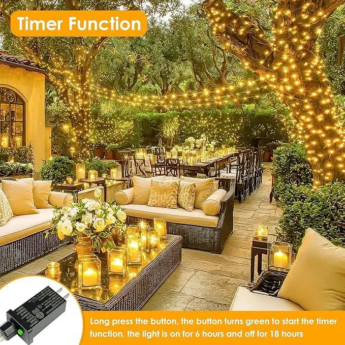 Extra Long 99Ft 300 LED Fairy Lights Plug in with Remote, Waterproof String Lights Outdoor & Indoor 8 modes with Timer, Twinkle Light for Girl's Room Garden Birthday Christmas Decorations (Warm White) by GreenHaven Gardens