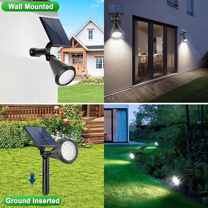 Solar Lights Outdoor Waterproof IP65 180° Adjustable Solar Powered Landscape Spot Lights for Yard 4 Lighting Modes Spotlights for Pathway Garden Outside Wall Pool Porch (8 Pack, Cool White) by GreenHaven Gardens