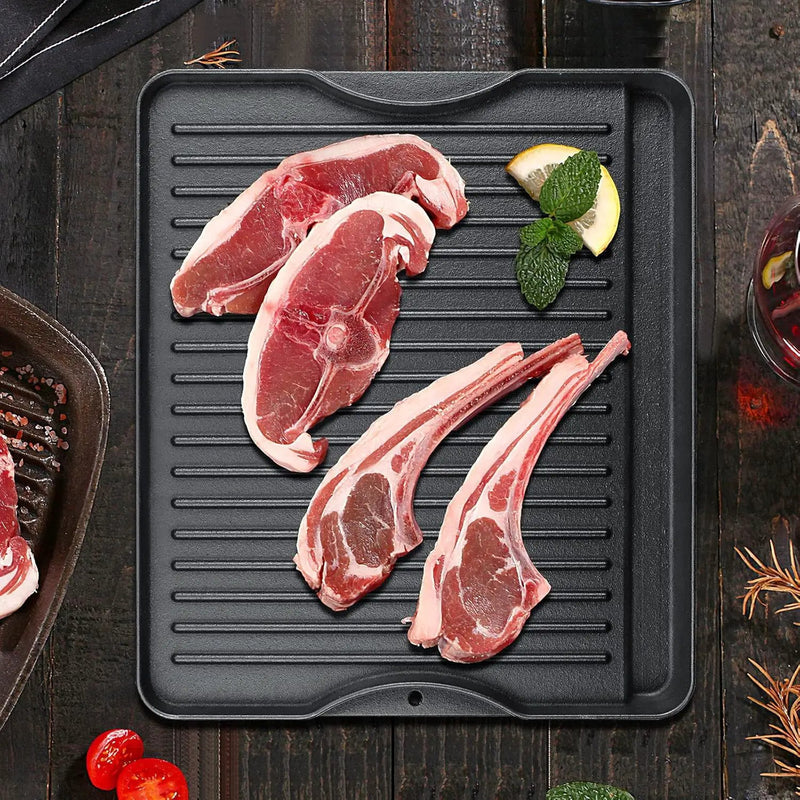 Cast Iron Griddle for Camp Chef, Reversible Griddle for Outdoor Cooking 14" x 16" for Camp Chef 2 Burner Stove Explorer 2-Burner, 3-Burner, 2X, 3X, Single Burner Stove by GreenHaven Gardens