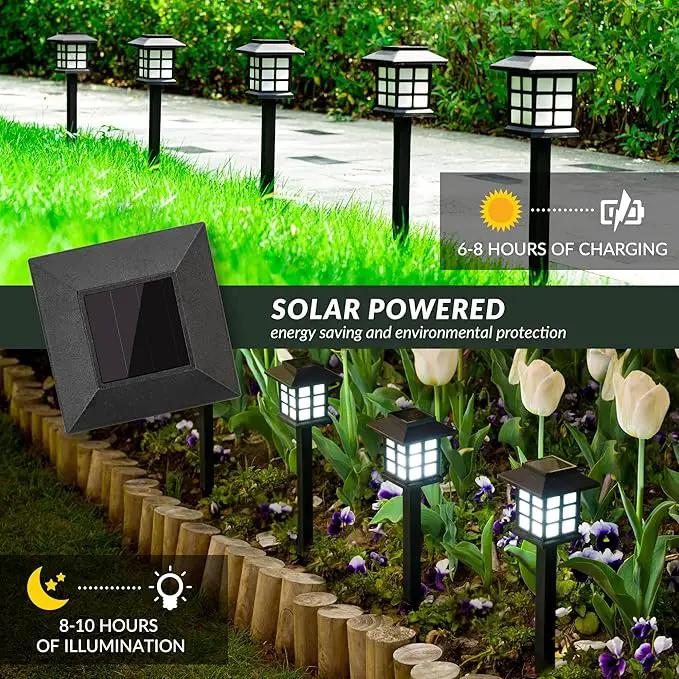 SOLPEX Solar Outdoor Lights,12 Pack Solar Path Lights, Solar Walkway Lights Outdoor, Solar Garden Lights, Solar Pathway Lights Outdoor Waterproof for Garden, Yard, Landscape and Driveway(Cold White) by GreenHaven Gardens