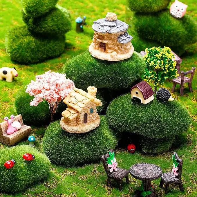 Skylety 64 Pieces Miniature Garden Accessories Mini Animals Miniature Ornament Kit Animal Figurines Miniature Micro Landscape Accessories for Dollhouse Decoration Plant House Decor by GreenHaven Gardens