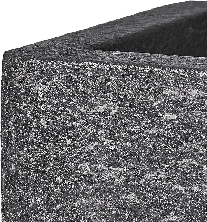 24 Inch Rectangular Concrete Planter,Durable All-Weather Use with Drainage Holes,Large Rectangular Planter for Outdoor Indoor Plants by GreenHaven Gardens