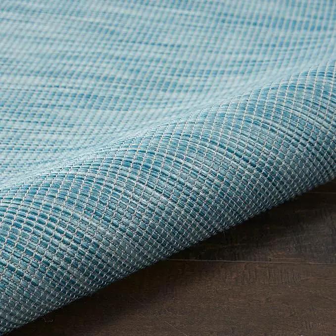 Nourison Positano Indoor/Outdoor Aqua 10' x 14' Area Rug, Easy Cleaning, Non Shedding, Bed Room, Living Room, Dining Room, Backyard, Deck, Patio (10x14) by GreenHaven Gardens