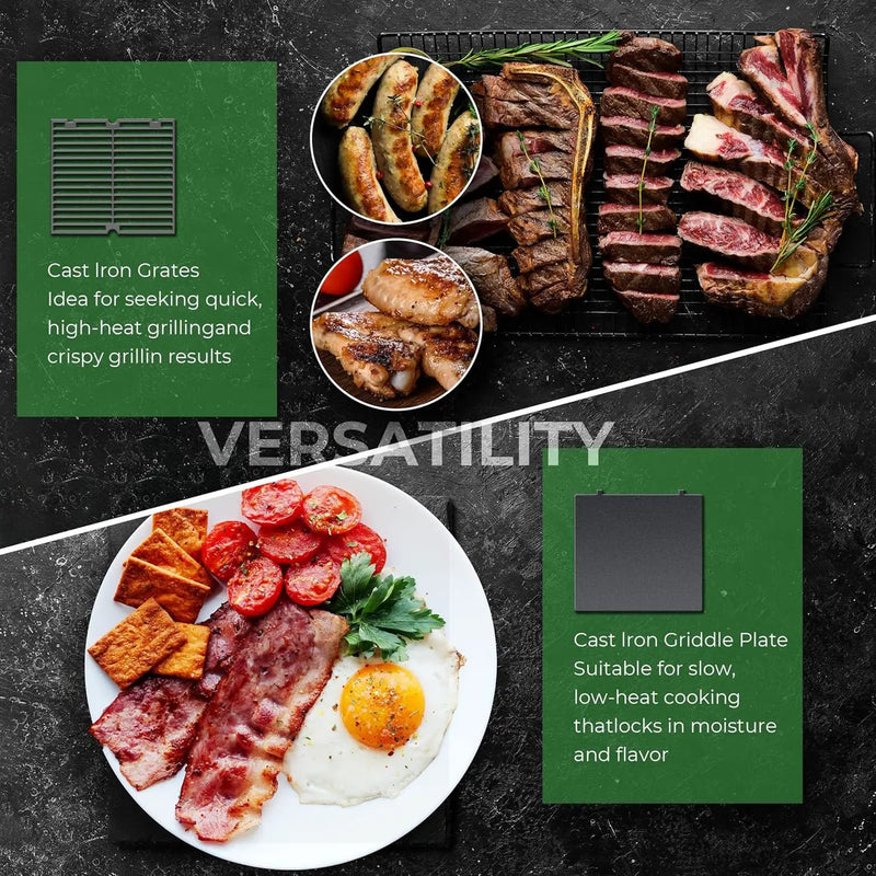 Brand-Man Gas Grill Built-In Head, 30-Inch 4-Burner Propane Grill, Natural Gas Convertible, Heavy Duty 304 Stainless Steel 40,000BTUs BBQ Island Outdoor Kitchen by GreenHaven Gardens