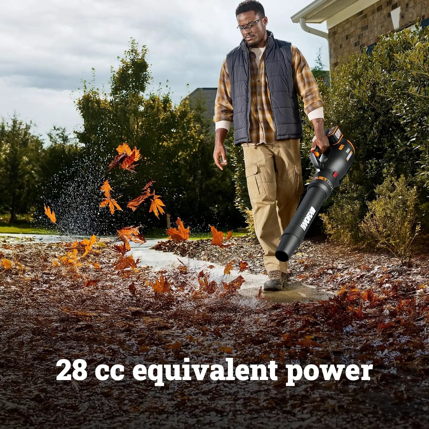 WORX Cordless Leaf Blower, 40V Electric Blower with 780CFM & 190MPH, Brushless Lawn Blower with Gas-Like Power & 57dB, 2 Batteries & Charger Included, WG582 by GreenHaven Gardens