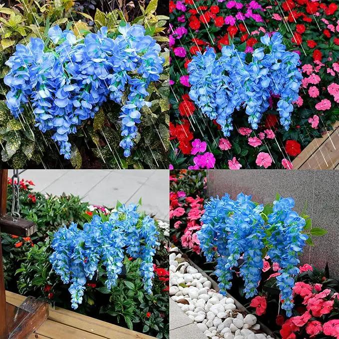 2Pack Solar Waterproof Wisteria Flowers Garden Lights Upgraded Solar Panel 2 Glowing Lighting Modes for Outdoor Yard Walkway Lawn Decor Birthday Gift by GreenHaven Gardens