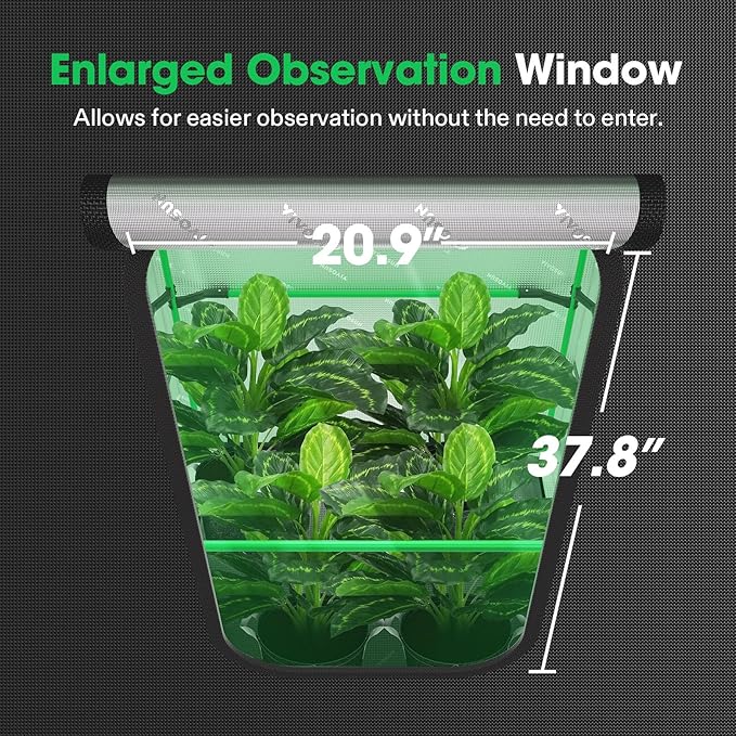 VIVOSUN P888 96"×96"×80" PRO Grow Tent, with Thick 1 inch Poles, Strengthened High Reflective Mylar Oxford Fabric, Extra Hanging Bars & High CFM Kit for Hydroponics Indoor Plant for VS4000×4 by GreenHaven Gardens