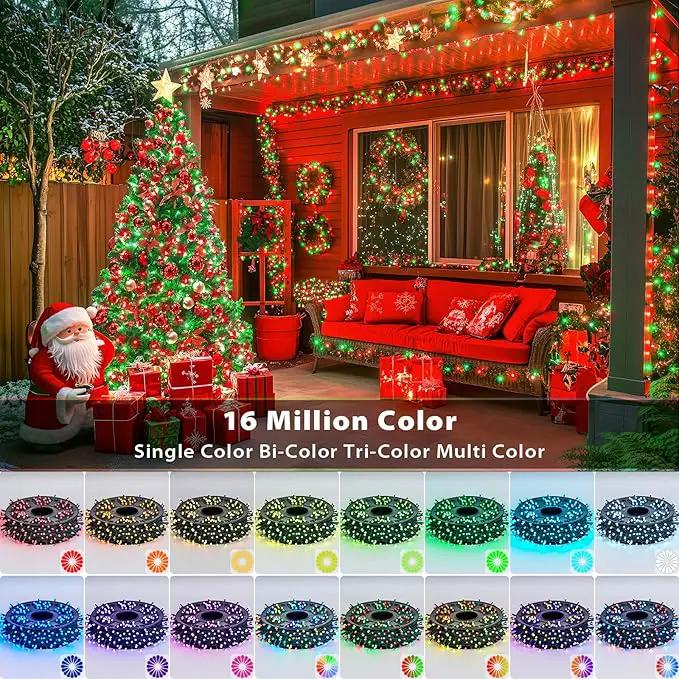 JMEXSUSS 800 LED Color Changing Christmas Lights Outdoor, 272ft 8 Mode