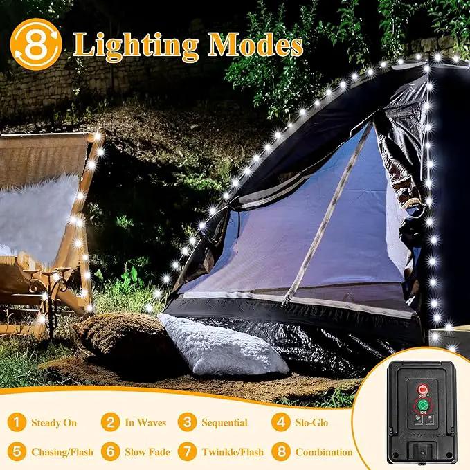 Ollny Solar String Lights Outdoor, 2 Pack Total 198FT 600LED Solar Fairy Lights, 8 Modes IP67 Waterproof for Outside Yard Garden Patio Xmas Party, Cool White by GreenHaven Gardens